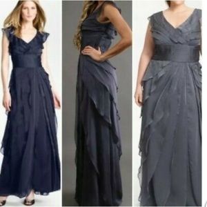 New ADRIANNA PAPELL Occasions Tiered Chiffon Dress 14